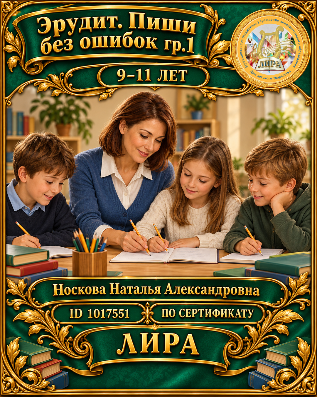 Афиша: Эрудит. Пиши без ошибок гр.1