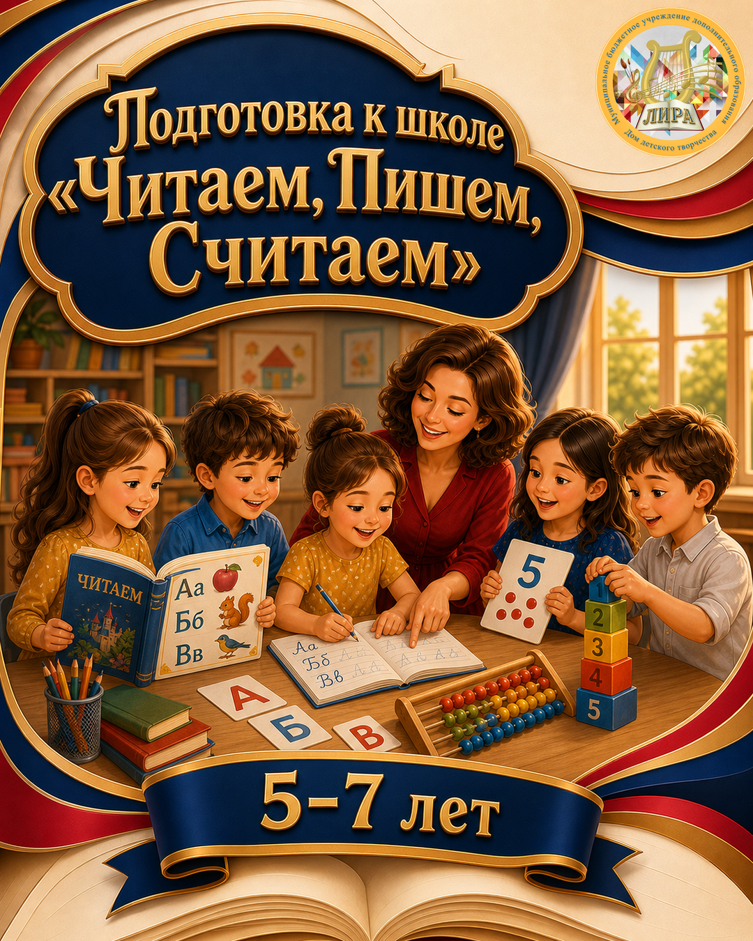 Афиша программы Подготовка к школе «Читаем, Пишем, Считаем»